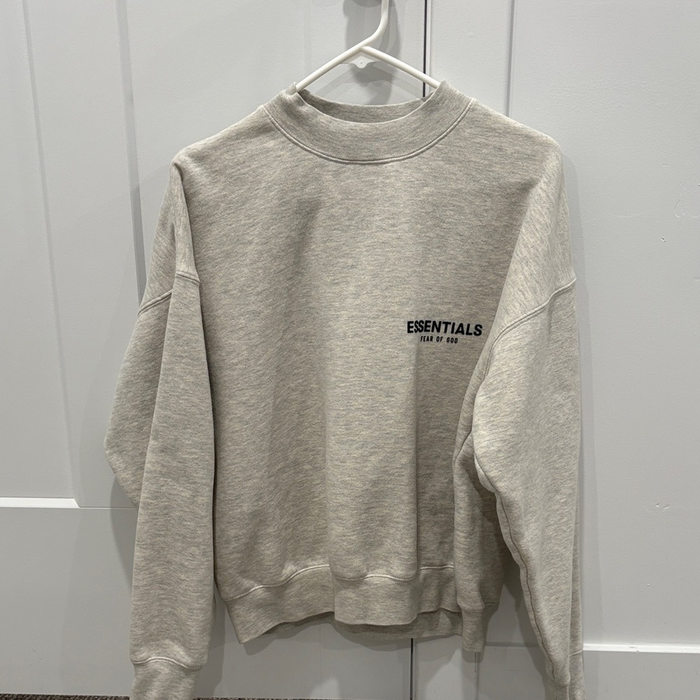 Essentials Men's Light Gray Crewneck Sweater
